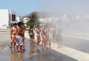 Fiesta del agua de este viernes.