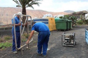 Las estructuras de acero evitan el desplazamiento de los depósitos de basura por acción del viento y las pendientes.