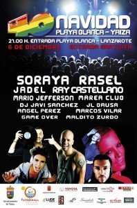 Soraya, Rasel y DJ Ray Castellano actuarán el viernes 6 de diciembre en la explanada de la Estación de Guaguas de Playa Blanca, con entrada gratuita.