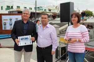 Manuel Concepción con Gladys Acuña y Francisco Guzmán Rodríguez.