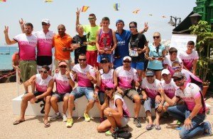 w Ganadores masculino y femenino con la organización.