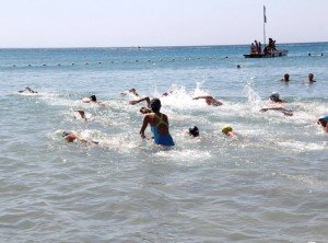 Prueba de natación.